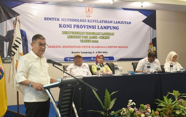 Bimtek Kepelatihan KONI Lampung Ditutup, Ini Pesan Ketua Harian