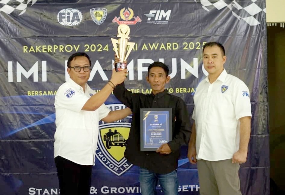 IMI Lampung Berikan Award Untuk Atlet Berprestasi 2024-25, Doni: Kami Perlu Sirkuit Permanen