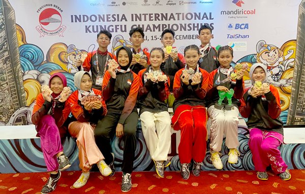 Kungfu Naga Mas Lampung Raih 24 Medali di Indonesia International Kungfu Championship 2024