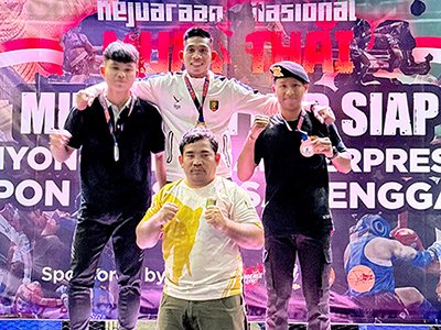 Muaythai Lampung, Kirim Lima Atlet, Empat Raih Medali Kejurnas di NTB