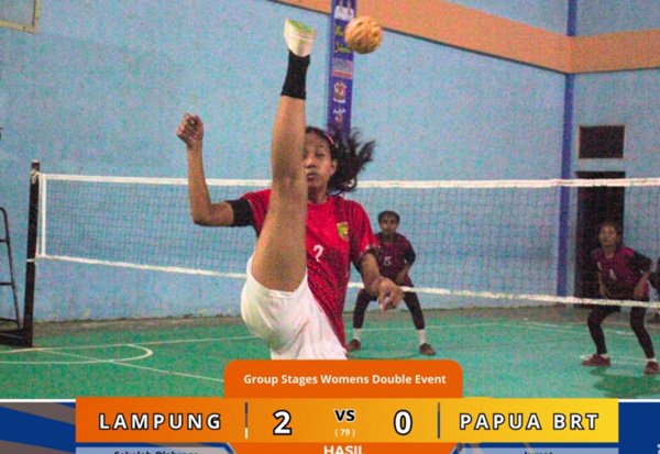 Sepaktakraw Lampung Maju ke Babak Berikutnya