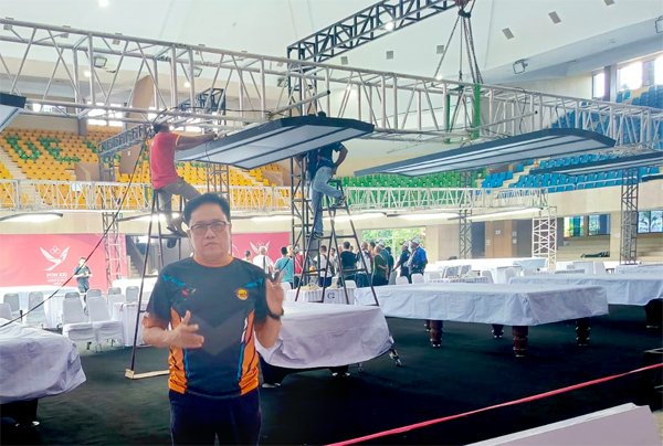 Besuk Pertandingan Dimulai, Venue Biliar Hingga Malam Ini Belum Siap