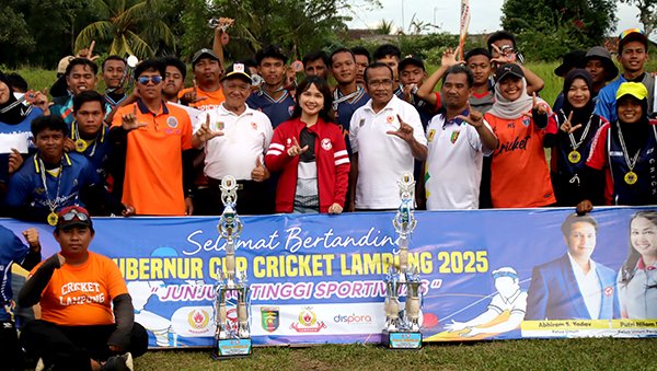 Nilam Tutup Gubernur Cup Cricket 2025, Optimis Cricket Lampung Lebih Maju
