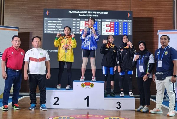 Lifter Putri Lampung Raih 3 Emas di Kejurnas Angkat Besi Pre Youth 2024