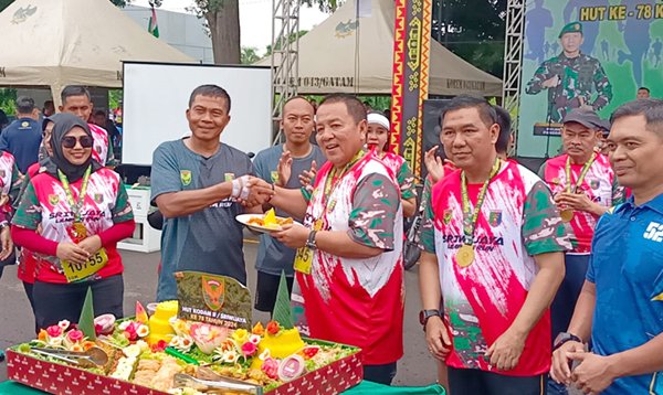 Peringati HUT 78 KODAM II Sriwijaya, KOREM 043 Gatam Buat Event Lari 10 K