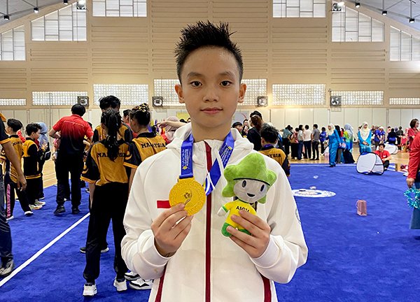 Gavriel, Atlet Wushu Lampung Sumbang Emas Untuk Kontingen Indonesia di ASG Brunei
