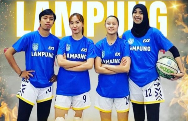 Tim Basket Putri 3x3 Lampung SiaP Cetak Sejarah Basket di PON