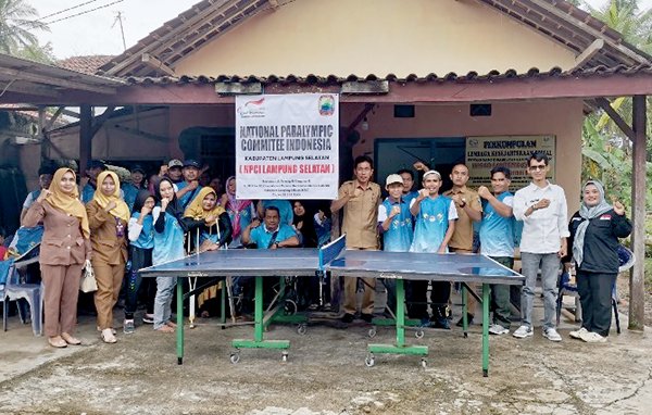 Empat Puluh Atlet NPC Lamsel Silaturahmi Dengan Bertanding Catur dan Tenis Meja
